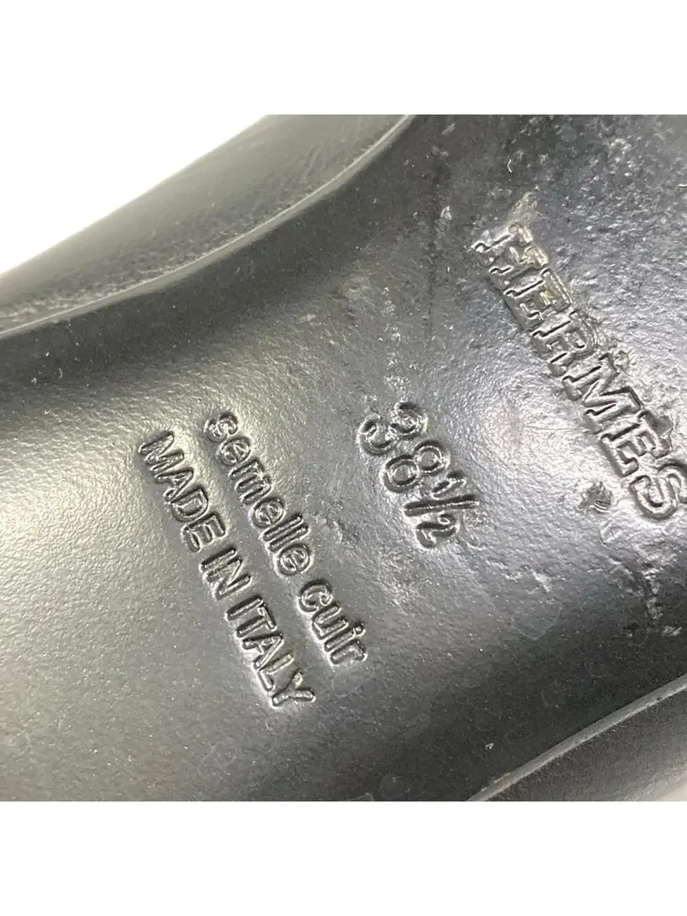 Hermes Black Leather Women's Shoes #278559H75B